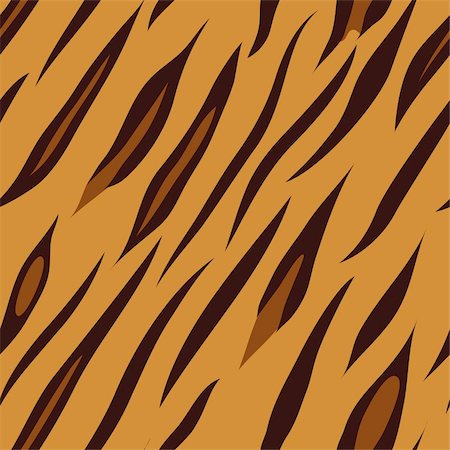 Seamless tiling animal print tiger, vector illustration Stock Photo - Budget Royalty-Free & Subscription, Code: 400-04325078