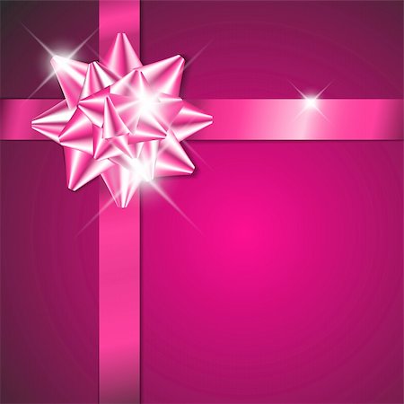 simsearch:400-03975392,k - Purple  bow on a purple ribbon with purple background - vector Christmas card (no text) Foto de stock - Royalty-Free Super Valor e Assinatura, Número: 400-04325267