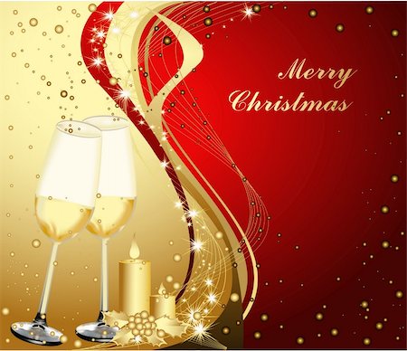Golden Merry Christmas background Stock Photo - Budget Royalty-Free & Subscription, Code: 400-04325402