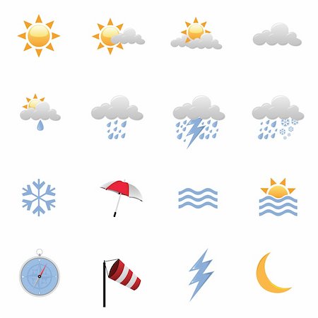 simsearch:400-05739512,k - vector set of various weather icons Stock Photo - Budget Royalty-Free & Subscription, Code: 400-04325608