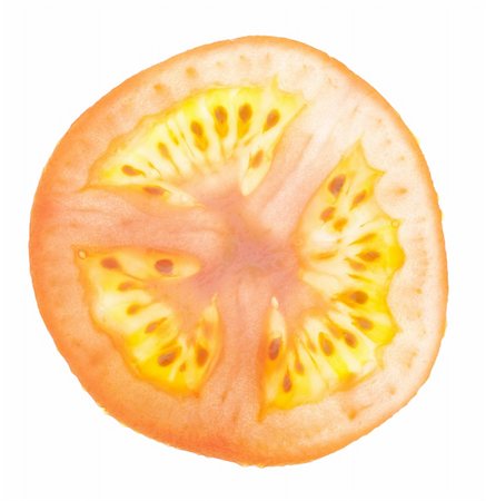 simsearch:400-04300934,k - Juicy Tomato Slice Detail Isolated on White with a Clipping Path. Photographie de stock - Aubaine LD & Abonnement, Code: 400-04325854