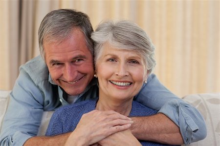 Mature man hugging his wife Stock Photo - Budget Royalty-Free & Subscription, Code: 400-04326210