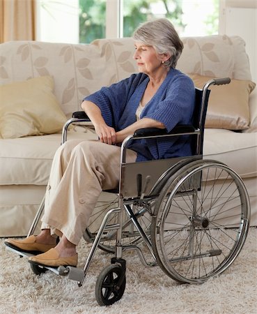 Senior woman in a wheelchair at the hospital Stock Photo - Budget Royalty-Free & Subscription, Code: 400-04326322