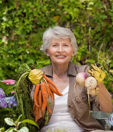 simsearch:400-05314664,k - Retired woman working in the garden Stock Photo - Budget Royalty-Free & Subscription, Code: 400-04326745