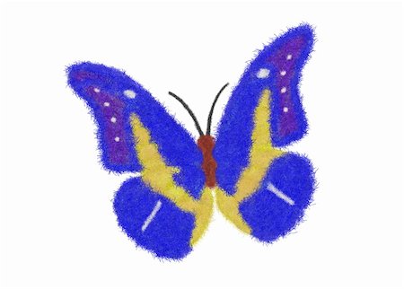 simsearch:400-06107863,k - Illustration of colorful downy butterfly on the white background Fotografie stock - Microstock e Abbonamento, Codice: 400-04326837