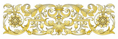 Gold Ornament Border vector Stock Photo - Budget Royalty-Free & Subscription, Code: 400-04326876