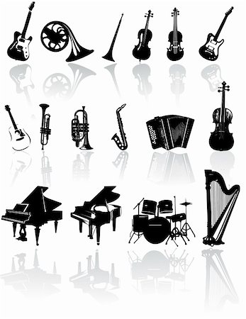 Music instrument vector Stockbilder - Microstock & Abonnement, Bildnummer: 400-04327049