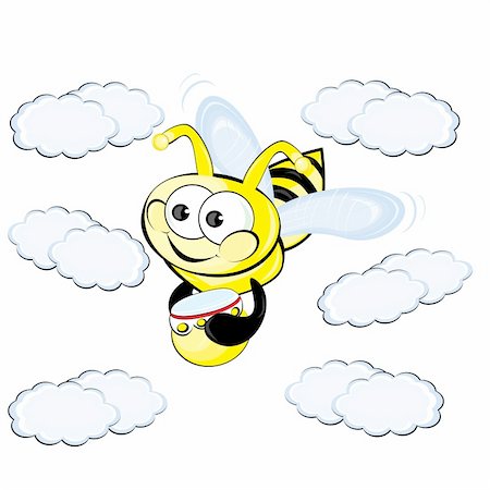 queen bee - Worker bee Cartoon Character. Vector illustration Stock Photo - Budget Royalty-Free & Subscription, Code: 400-04327212