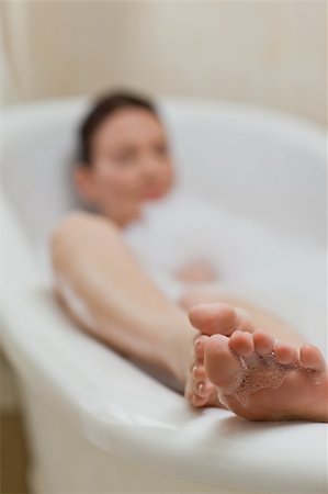 Beautiful woman taking a bath Stock Photo - Budget Royalty-Free & Subscription, Code: 400-04327344