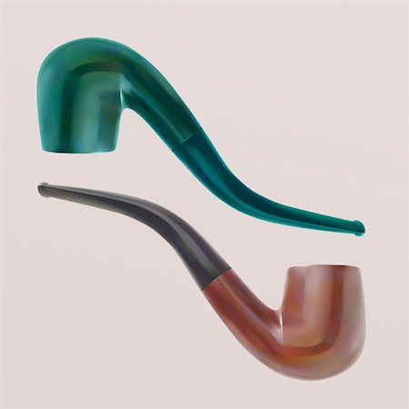 fthes (artist) - vintage wooden tobacco pipes Stockbilder - Microstock & Abonnement, Bildnummer: 400-04327941