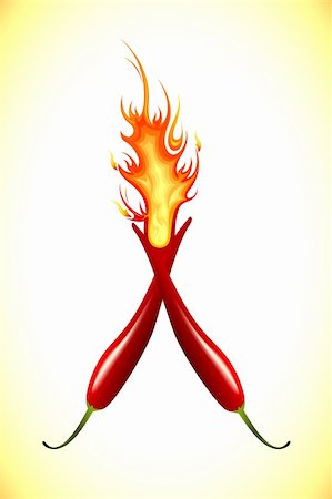 spices vector - illustration of red hot burning chillies on abstract background Stock Photo - Budget Royalty-Free & Subscription, Code: 400-04328418