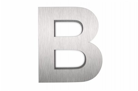 Brushed metal letter B Foto de stock - Super Valor sin royalties y Suscripción, Código: 400-04328467