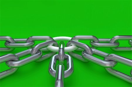 simsearch:695-05778726,k - Chains on green background in 3d Photographie de stock - Aubaine LD & Abonnement, Code: 400-04328526