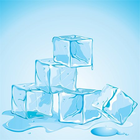 illustration of melting ice cubes on abstract background Stock Photo - Budget Royalty-Free & Subscription, Code: 400-04328623