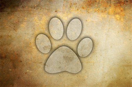 simsearch:400-05175990,k - A Digital generated grunge paw background Stock Photo - Budget Royalty-Free & Subscription, Code: 400-04328644