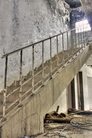 Discarded building, stair after fire Stock Photo - Budget Royalty-Free & Subscription, Code: 400-04328679