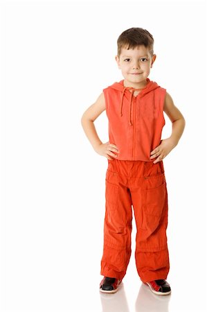 Five years Boy standing isolated on white Stockbilder - Microstock & Abonnement, Bildnummer: 400-04328888