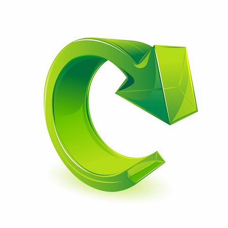 simsearch:400-04306902,k - illustration of recycle arrow on isolated background Photographie de stock - Aubaine LD & Abonnement, Code: 400-04328946