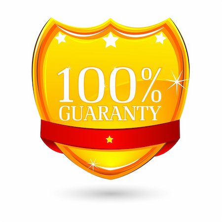 simsearch:400-04237269,k - illustration of 100% guaranty badge on isolated white background Stock Photo - Budget Royalty-Free & Subscription, Code: 400-04328947