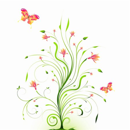 simsearch:400-04268949,k - illustration of floral background on white background Stock Photo - Budget Royalty-Free & Subscription, Code: 400-04329001