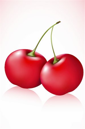 simsearch:400-08110532,k - illustration of sweet cherry on abstract background Stock Photo - Budget Royalty-Free & Subscription, Code: 400-04329045