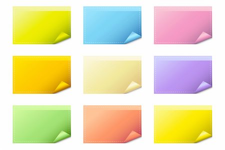 simsearch:400-04907711,k - illustration of set of colorful sticky note on isolated background Stock Photo - Budget Royalty-Free & Subscription, Code: 400-04329121