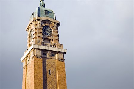 Clock Tower in Ohio City - suburb of Cleveland, Ohio. Stockbilder - Microstock & Abonnement, Bildnummer: 400-04329180