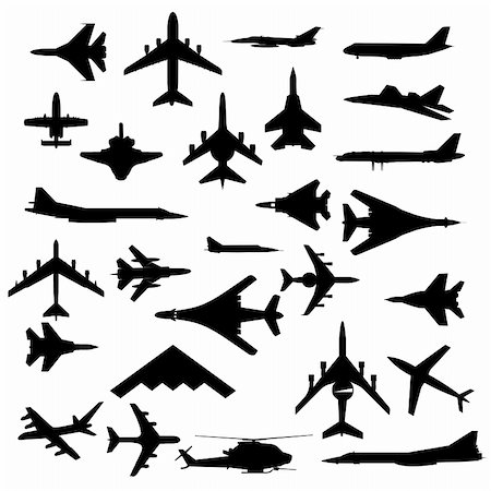 Combat aircraft. Team.  vector illustration for designers Stock Photo - Budget Royalty-Free & Subscription, Code: 400-04329216