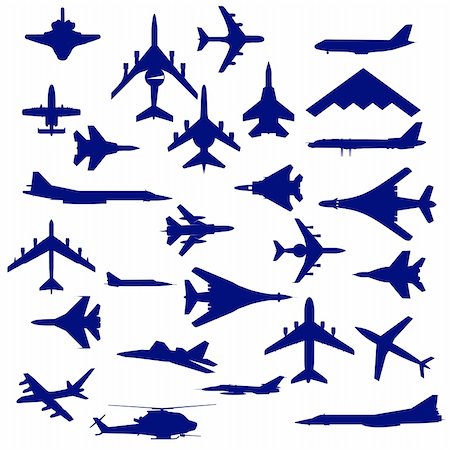 Combat aircraft. Team.  vector illustration for designers Stock Photo - Budget Royalty-Free & Subscription, Code: 400-04329218