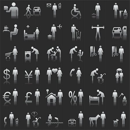 Website and Internet Icons -- People Stock Photo - Budget Royalty-Free & Subscription, Code: 400-04329210