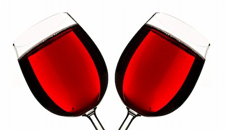 rose wine with white background - Close up of two glasses of red fruit juice on a white background Stock Photo - Budget Royalty-Free & Subscription, Code: 400-04329447