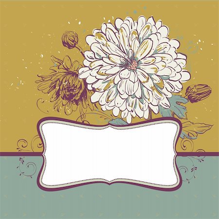 Background with blooming chrysanthemums. Vector illustration with space for your message, EPS 8 Stock Photo - Budget Royalty-Free & Subscription, Code: 400-04329482