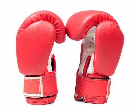 Boxing gloves on a white background close up Stock Photo - Budget Royalty-Free & Subscription, Code: 400-04329774