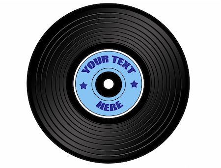 simsearch:400-05305007,k - vinyl record with blue label, isolated on white, vector illustration Stock Photo - Budget Royalty-Free & Subscription, Code: 400-04329776
