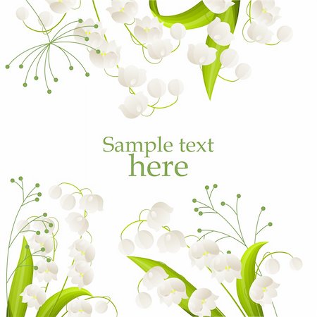 simsearch:400-05287751,k - Spring frame with lilies of the valley Fotografie stock - Microstock e Abbonamento, Codice: 400-04329898
