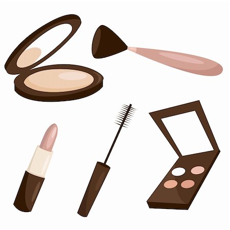 Makeup objects, vector illustration Stock Photo - Budget Royalty-Free & Subscription, Code: 400-04320752