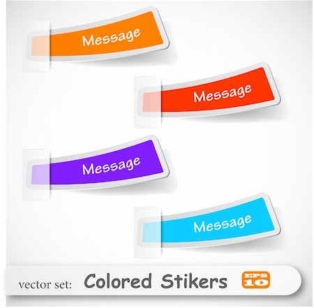 simsearch:400-05381819,k - the abstract colored sticker set - vector illustration Stock Photo - Budget Royalty-Free & Subscription, Code: 400-04320765