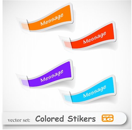 simsearch:400-05381819,k - the abstract colored sticker set - vector illustration Stock Photo - Budget Royalty-Free & Subscription, Code: 400-04320766