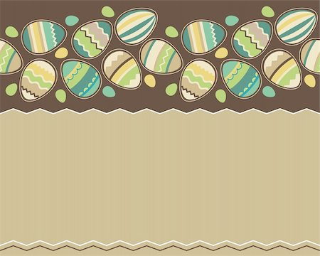 easter eggs in a dark color - Seamless horizontal spring pattern with easter eggs Stock Photo - Budget Royalty-Free & Subscription, Code: 400-04321094