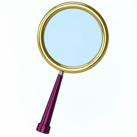 simsearch:400-08374698,k - 3d illustration of a magnifying lens isolated on white Stock Photo - Budget Royalty-Free & Subscription, Code: 400-04321099