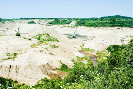 Loading of amber ore in open-cast mining in Yantarny, Russia Stock Photo - Budget Royalty-Free & Subscription, Code: 400-04321194