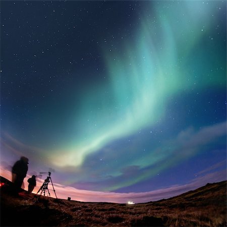 Northern Lights (Aurora Borealis) Over Iceland, Febuary 2011. Stock Photo - Budget Royalty-Free & Subscription, Code: 400-04321414