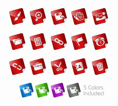 simsearch:400-07628509,k - The vector file includes 5 color versions for each icon in different layers. Foto de stock - Royalty-Free Super Valor e Assinatura, Número: 400-04321450