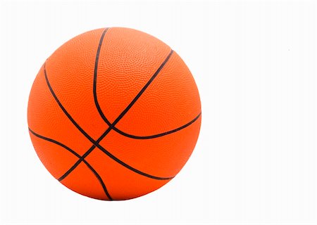 Ball for game in basketball of orange colour isolated on white background Fotografie stock - Microstock e Abbonamento, Codice: 400-04321567