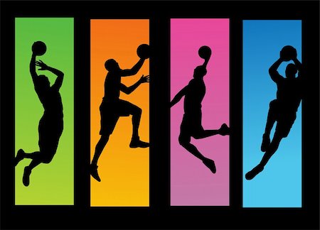 Basketball players illustration Stock Photo - Budget Royalty-Free & Subscription, Code: 400-04321779