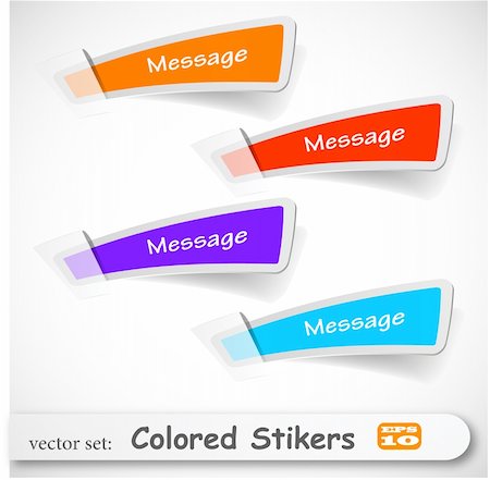 simsearch:400-05381819,k - the abstract colored sticker set - vector illustration Stock Photo - Budget Royalty-Free & Subscription, Code: 400-04321936