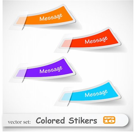 simsearch:400-05381819,k - the abstract colored sticker set - vector illustration Stock Photo - Budget Royalty-Free & Subscription, Code: 400-04321938