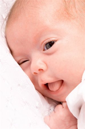simsearch:400-05041038,k - Baby girl in the age of one months isolated on white Foto de stock - Super Valor sin royalties y Suscripción, Código: 400-04322091