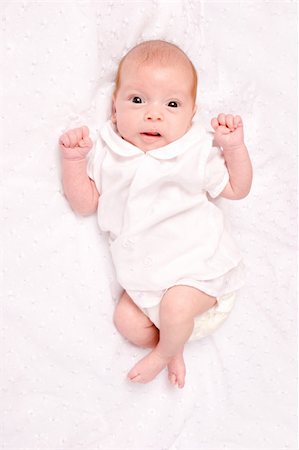 simsearch:400-04850794,k - Baby girl in the age of one months isolated on white Stock Photo - Budget Royalty-Free & Subscription, Code: 400-04322092