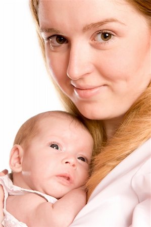 simsearch:400-06172843,k - Happy mother holding her baby both smiling Stock Photo - Budget Royalty-Free & Subscription, Code: 400-04322093